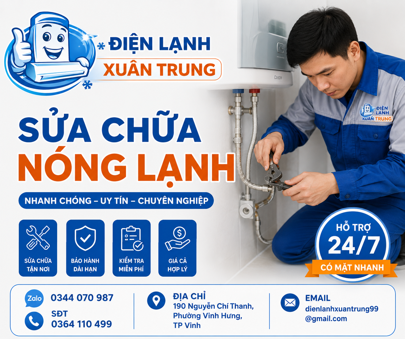 Sửa chữa bình nóng lạnh